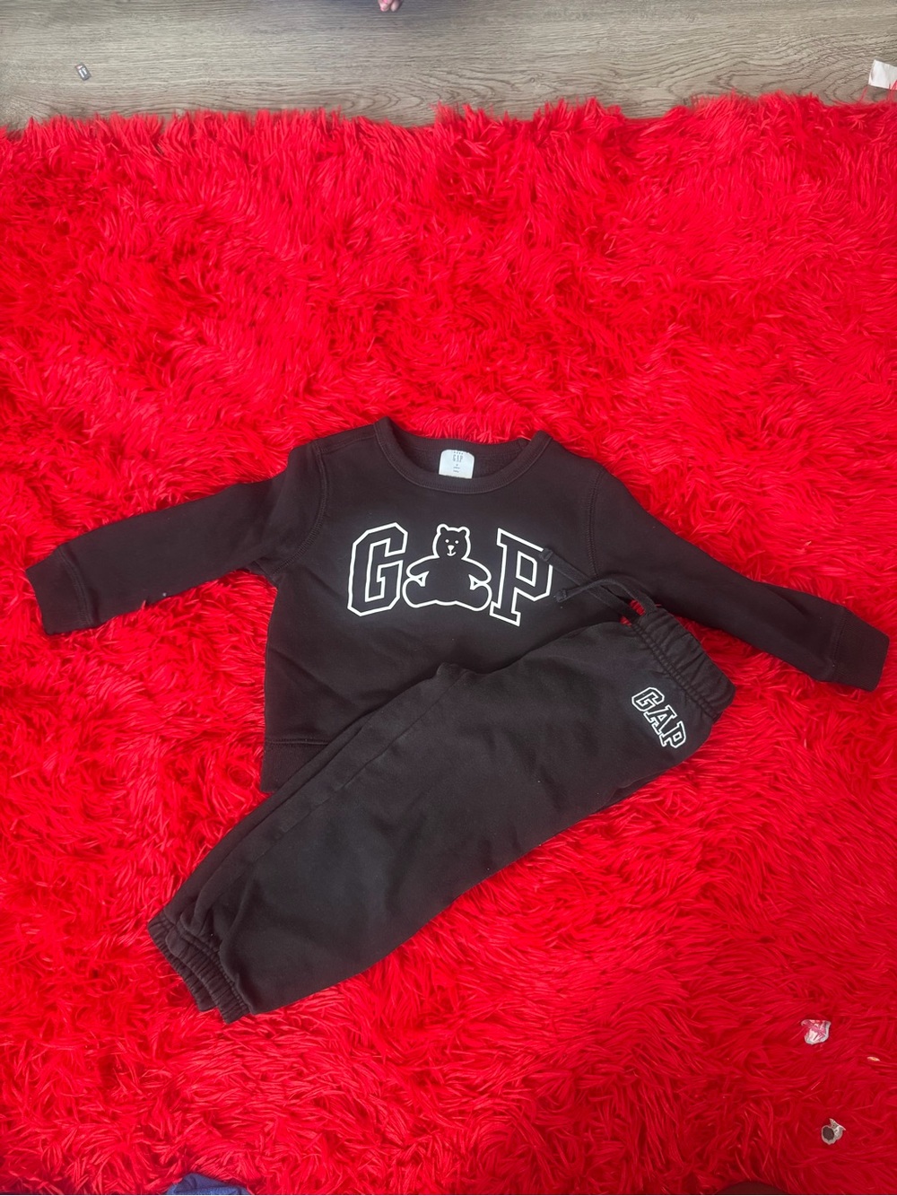GAP Black Logo Sweatshirt and Pants Set